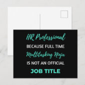 HR Professional, omdat full-time multitasking Feestdagenkaart (Voorkant / Achterkant)