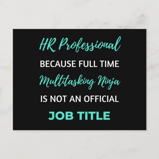 HR Professional, omdat full-time multitasking Feestdagenkaart (Voorkant)