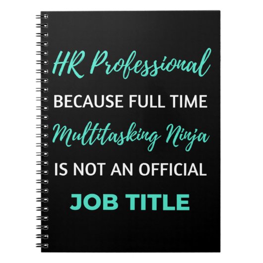 HR Professional, omdat full-time multitasking Notitieboek (Voorkant)