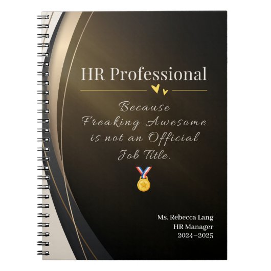 HR Professioneel Notitieboek – Grappig Aangepast C (Voorkant)