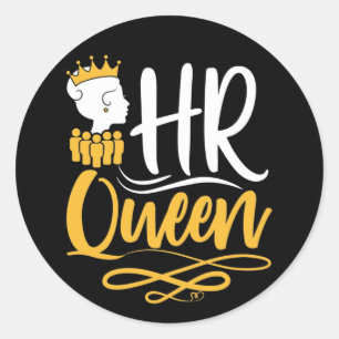 HR Queen Human Resources Manager Women Ronde Sticker