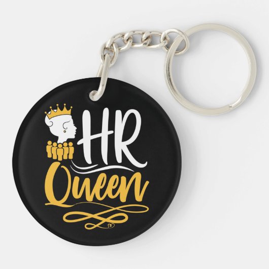 HR Queen Human Resources Manager Women Sleutelhanger (Achterkant)