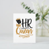 HR Queen Human Resources Women Briefkaart (Staand voorkant)