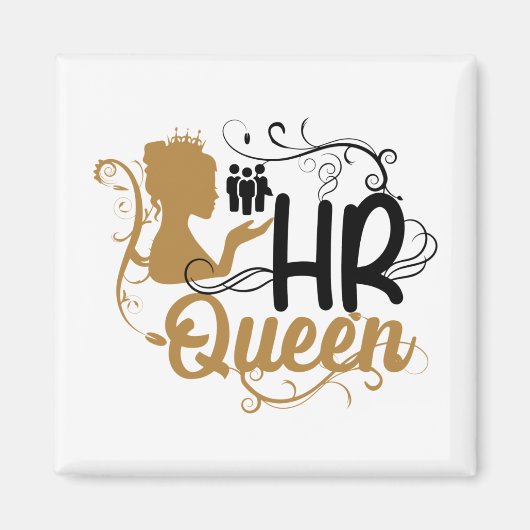 HR Queen Human Resources Women Magneet (Voorkant)