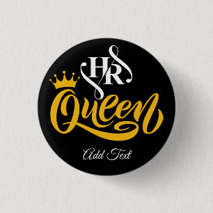 HR Queen Human Resources Women Ronde Button 3,2 Cm