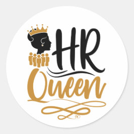 HR Queen Human Resources Women Ronde Sticker