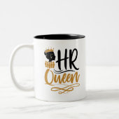 HR Queen Human Resources Women Tweekleurige Koffiemok (Links)