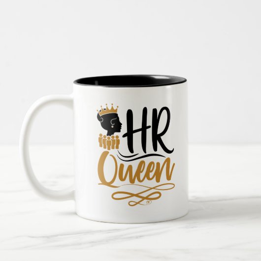 HR Queen Human Resources Women Tweekleurige Koffiemok (Links)