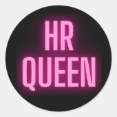 HR Queen 👸👑STICKERS Ronde Sticker (Voorkant)