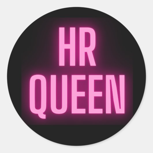 HR Queen 👸👑STICKERS Ronde Sticker (Voorkant)
