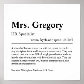 HR Specialist Personalized Gift Poster (Voorkant)