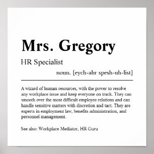 HR Specialist Personalized Gift Poster