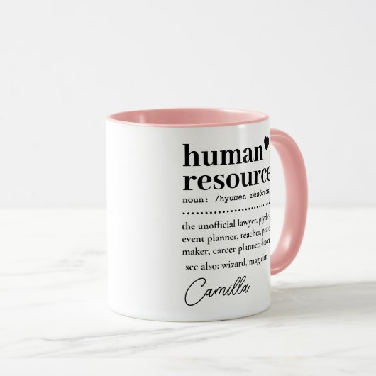 HR Waardering Gift, Human Resources Definitie Mok (Voorkant rechts)