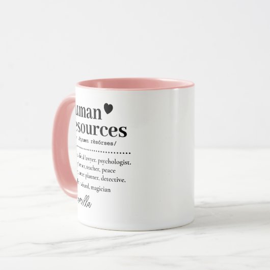 HR Waardering Gift, Human Resources Definitie Mok (Voorkant links)