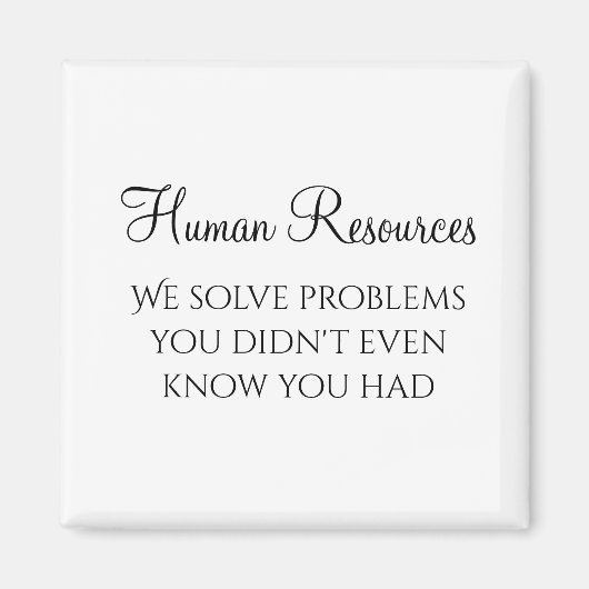 HR We lossen problemen op die je niet wist Magneet (Voorkant)