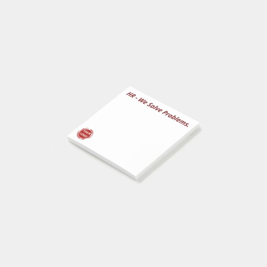 HR - Wij lossen problemen op. CUSTOM Post-it® Notes (Schuin)