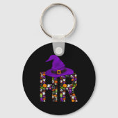 Hr Witch Human Resources Pumpkin Halloween Costume Sleutelhanger (Voorkant)
