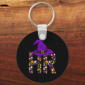 Hr Witch Human Resources Pumpkin Halloween Costume Sleutelhanger (Voorkant)