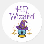 HR-wizard Personeel Ronde Sticker (Voorkant)