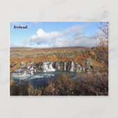 Hraunfossar, IJsland (B) Briefkaart (Voorkant)