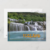 Hraunfossar IJsland Briefkaart (Voorkant / Achterkant)