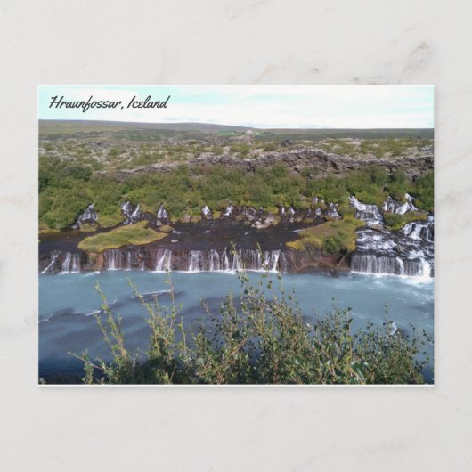 Hraunfossar waterval in IJsland Briefkaart (Voorkant)