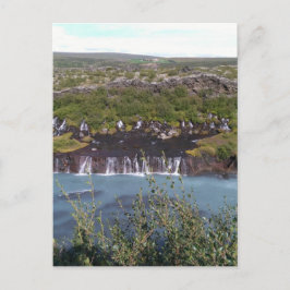Hraunfossar waterval in IJsland Briefkaart