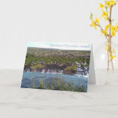 Hraunfossar-waterval in IJsland wenskaart Kaart (Gele Bloem)