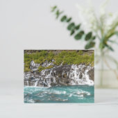 Hraunfossar-watervallen - Western IJsland Briefkaart (Staand voorkant)