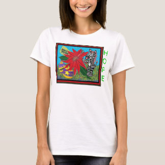 HRB - Zebra Pointsettia Hope Fited T-shirt