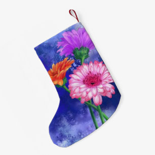 hree Color Gerberas Christmas Stocking Kleine Kerstsok