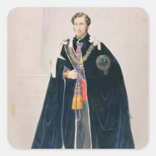HRH Albert Edward, Prince of Wales Vierkante Sticker