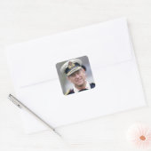 HRH De prins Philip van Edinburgh Vierkante Sticker (Envelop)