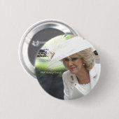 HRH Duchess van Cornwall Ronde Button 5,7 Cm (Voorkant /achterkant)