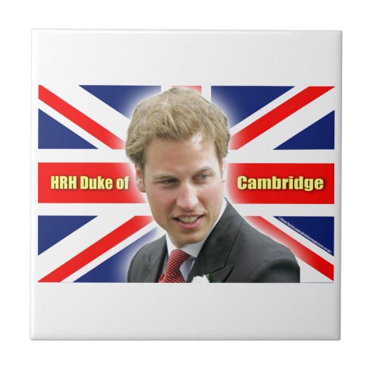 HRH Duke of Cambridge - Verbluffend! Tegeltje (Voorkant)