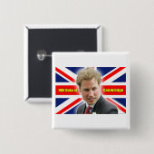 HRH Duke of Cambridge - Verbluffend! Vierkante Button 5,1 Cm (Voorkant /achterkant)