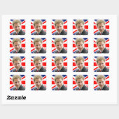HRH Duke of Cambridge - Verbluffend! Vierkante Sticker (Vel)