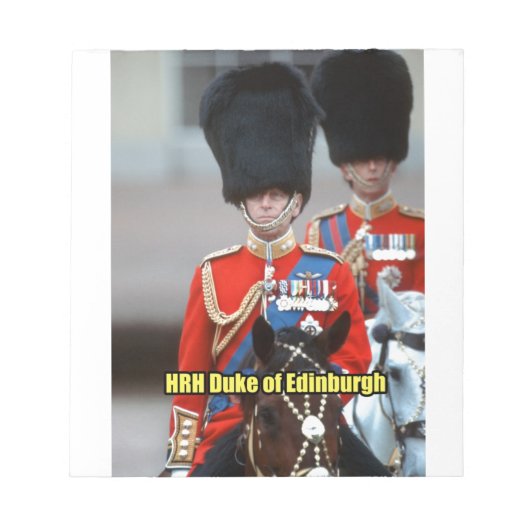 HRH Duke of Edinburgh Notitieblok (Voorkant)
