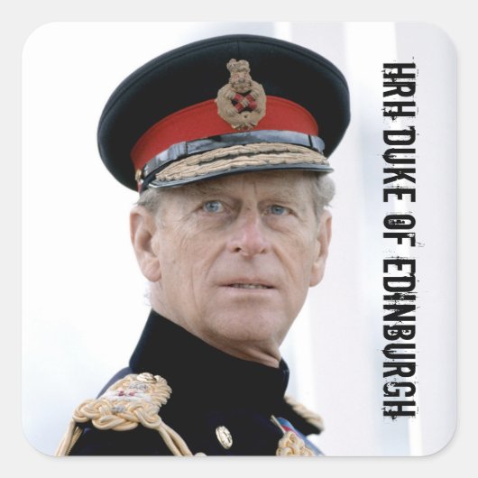 HRH Duke of Edinburgh Vierkante Sticker (Voorkant)