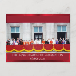 HRH King Charles III Coronation balcony Briefkaart