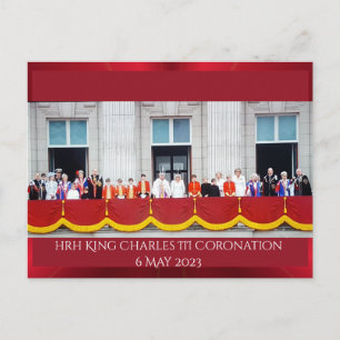 HRH King Charles III Coronation balcony Briefkaart