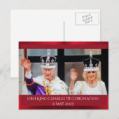 HRH King Charles III Coronation-herdenking Briefkaart (Voorkant / Achterkant)