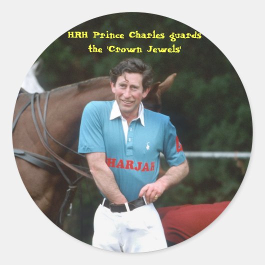 HRH Prince Charles bewaakt de 'Kroonjuwelen' Ronde Sticker (Voorkant)