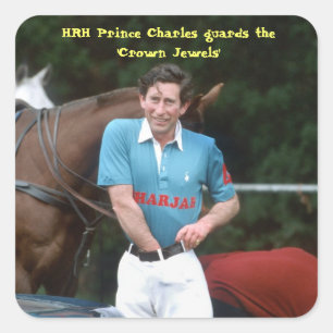 HRH Prince Charles bewaakt de 'Kroonjuwelen' Vierkante Sticker
