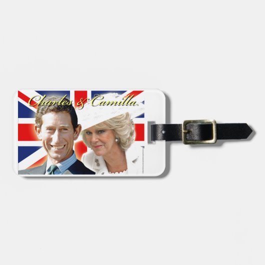 HRH Prince Charles & HRH Duchess van Cornwall Bagagelabel (Voorkant horizontaal)