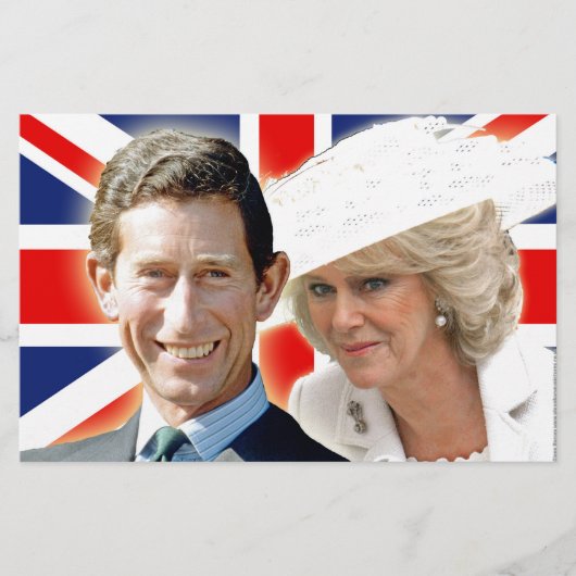 HRH Prince Charles & HRH Duchess van Cornwall Briefpapier (Voorkant)