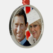 HRH Prince Charles & HRH Duchess van Cornwall Metalen Ornament (Rechts)