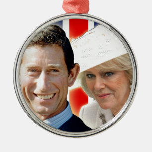 HRH Prince Charles & HRH Duchess van Cornwall Metalen Ornament