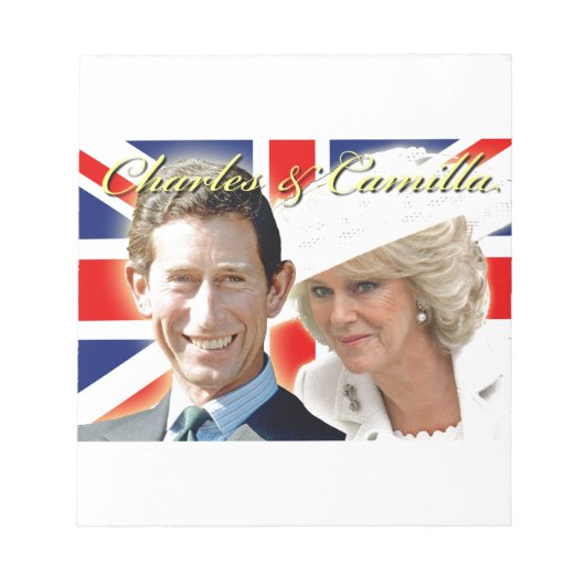 HRH Prince Charles & HRH Duchess van Cornwall Notitieblok (Voorkant)