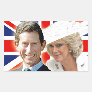 HRH Prince Charles & HRH Duchess van Cornwall Rechthoekige Sticker